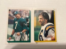 Ron Jaworski Bob Thomas 1986 Topps Stickers Philadelphia Eagles Chargers
