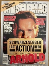 ARNOLD SCHWARZENEGGER & LARRY SCOTT - AUGUST 1993 MUSCLEMAG INTERNATIONAL #134 
