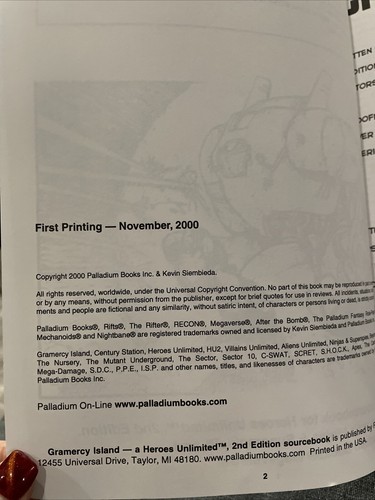 Palladium Books Presents GRAMERCY ISLAND by Bill Coffin NEW 1st Print Nov. 2000 - Picture 3 of 4