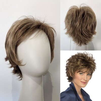 Heidi by ESTETICA Designs Wig Short Layered 24/18BT Golden Blonde w Ash Blonde