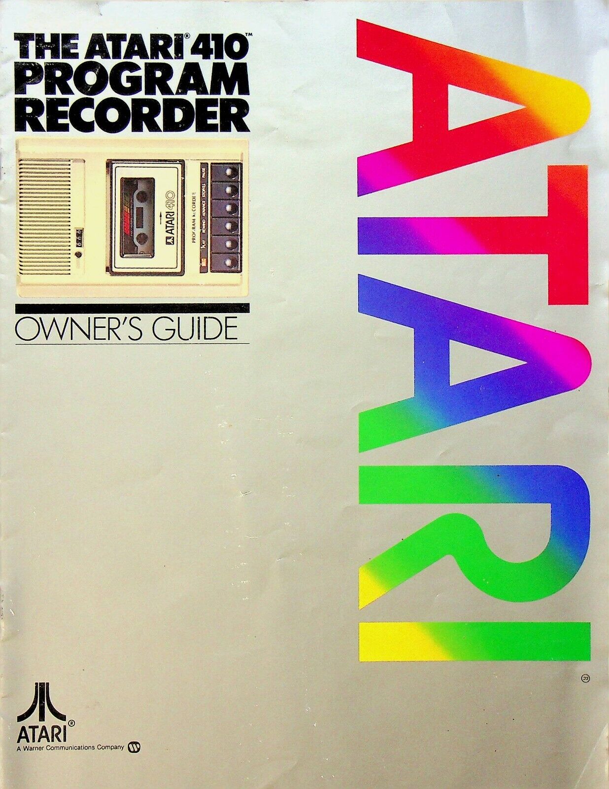 Vtg 1981 OWNER'S Guide Manual Atari 410 Program Recorder m2000