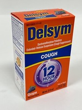 1 Pack (89 mL / 3 oz) Delsym 12 Hour Cough Relief Liquid GRAPE EXP 5/26