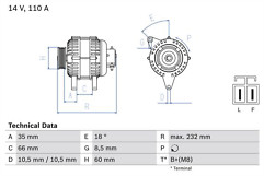 Bosch 0986048301 Alternator - Picture 1 of 1