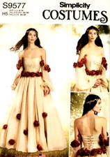 Simplicity 9577 Misses Fantasy Costume Dress Sz 6-14 Sewing Pattern NEW 