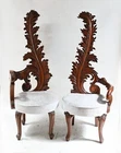 Pair Leaf Arm Chairs - Decorative Interiors Armchair