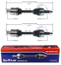 For Chevy Astro GMC Safari AWD 97-02 Pair Set of 2 Front CV Axle Shafts SurTrack