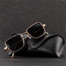 2026 Steampunk Square Classic Gothic Men Women Square Alloy Frame Sun Glasses