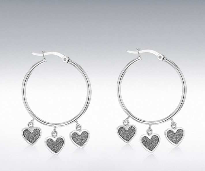 Orecchini a cerchio con cuore intrecciato in argento sterling 925, grandi cerchi a cuore in vero argento, orecchini a cerchio con corda, gioielli raffinati per donna - Italia