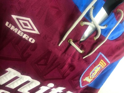 【正規1992-93 Umbro Aston Villa home shirt】 1992-93 Aston Villa Home Shirt - 9/10 - (XL)