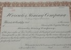Pair HERCULES MINING CO Stock ctf #799/803 unissued MINT Delaware 1892-1947 RARE — photo 3