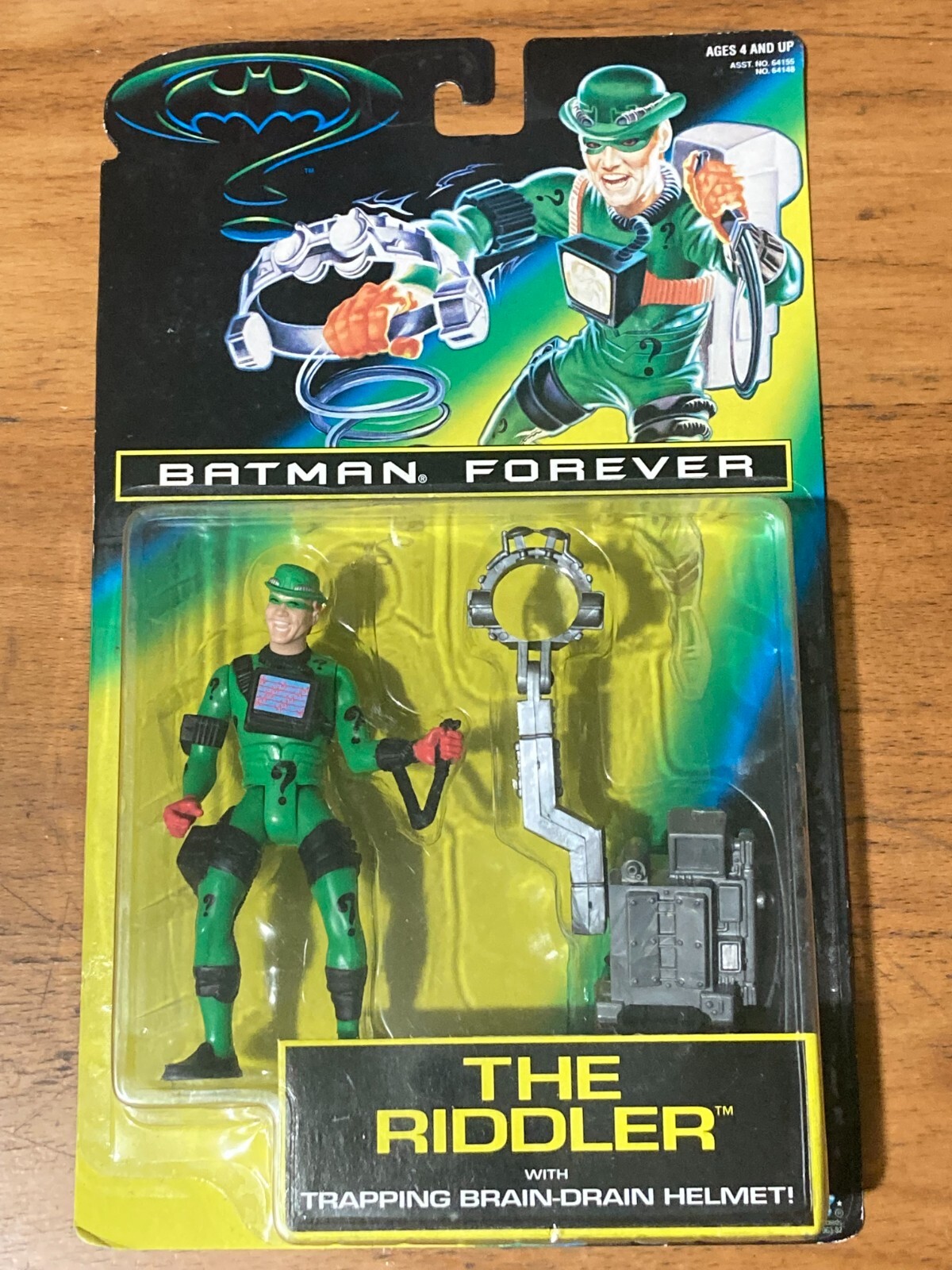 Batman Forever The Riddler Figure with Trapping Brain-Drain Helmet ...