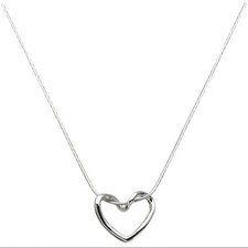 Simple Hollow Love Heart Pendant Stylish Necklace For Women And Girls