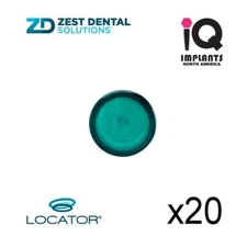 Zest LOCATOR Original Genuine Replacement Caps Ext Range, Green 3-4 lbs 20-pack