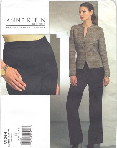 Vogue 1064 uncut Anne Klein pattern size 8-14 jacket darted waist & flared pants - Picture 1 of 2