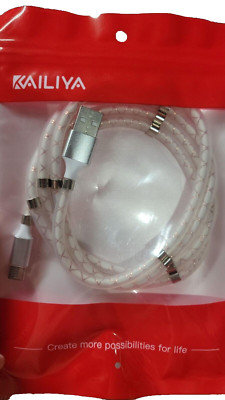 Kailiya Shiny Cellphone Charger Cable FOR Samsung Android- Type C- PINK 1 Meter