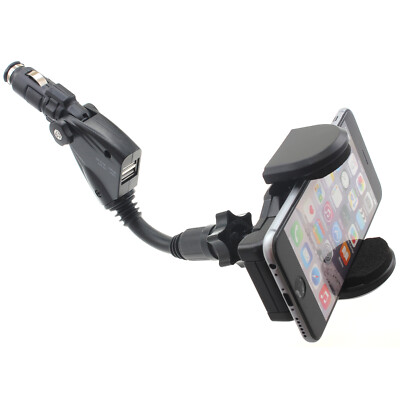 For iPhone 11 12 13 PRO MAX XS SE - CAR MOUNT CHARGER HOLDER DC SOCKET USB PORT