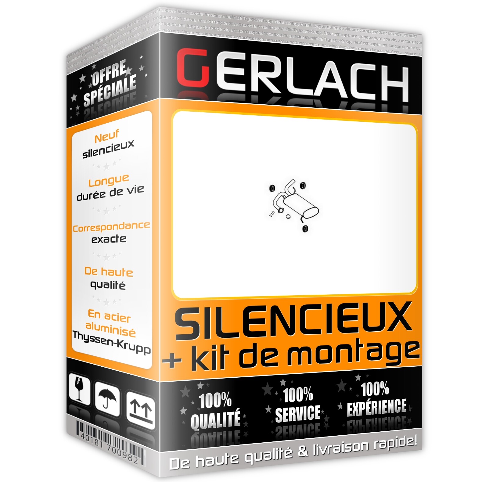 Silencieux arriere pour Nissan X-Trail T30 2.0 2.5 16V et 2.2 dCi