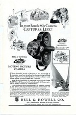 Bell Howell Filmo 1927 The Camera That Captures Life Original Vintage Advert