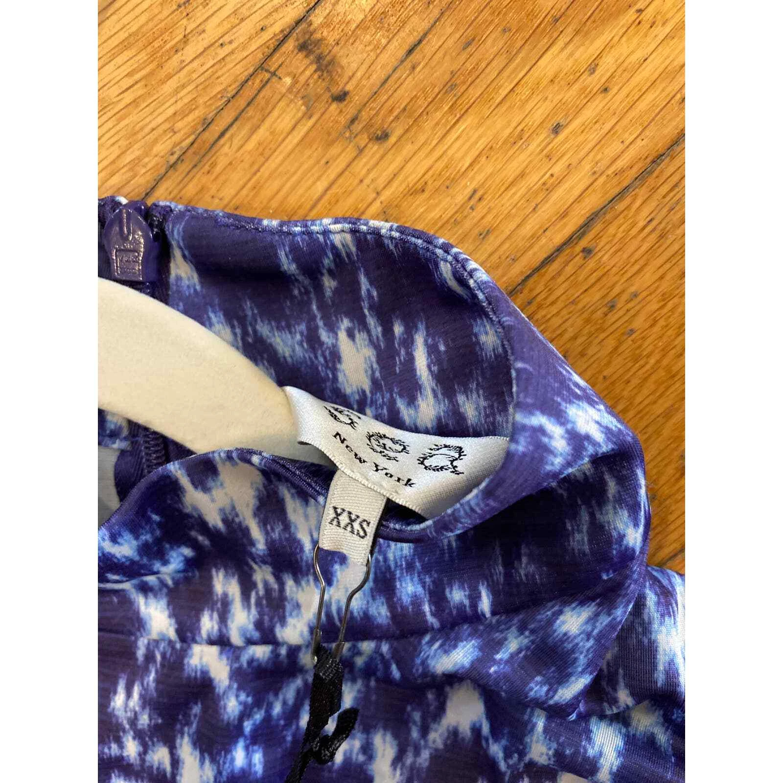 Abito nuovo con etichette Sea New York Celine Midi manica puff finto collo taglia XXS $345