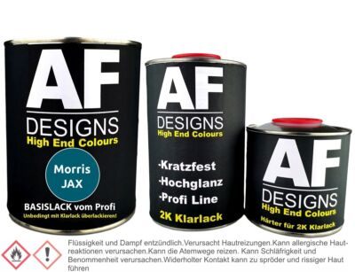 Autolack für Morris JAX Kingfisher Metallic 1,25L Klarlack Set