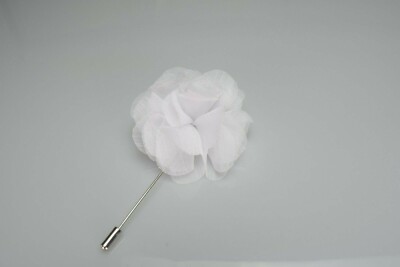 Herren Anstecknadel Blume weiß Boutonniere Brosche Stab Bräutigam Hochzeit