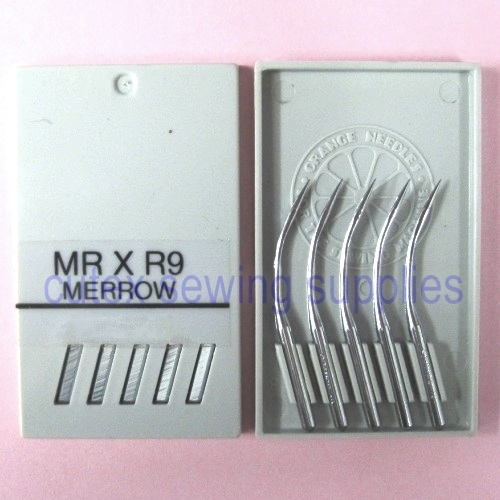 10 Orange MRXR9, 60M Curved MERROW Overlock Serger Needles | eBay
