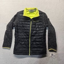 Free Country Gray Black Green Jacket Coat Full Zip Youth Boys M Medium 10/12 