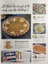 General Foods Birds Eye Vegetables Fruits Pumpkin Pie Mix Peas VTG Print Ad 1947