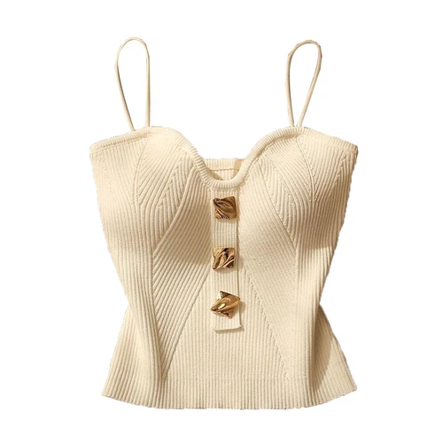 Damen-Strickweste Sommer-Spaghettiträger-Tanktop Solides Leibchen DE - Bild 6 von 17