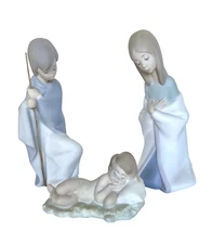 Vintage Lladro Holy Family Nativity Figurines 4670, 4671, 4672
