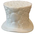 Vintage INDIANA GLASS Large Daisy Button White Milk Glass Top Hat 3 1/4” Tall