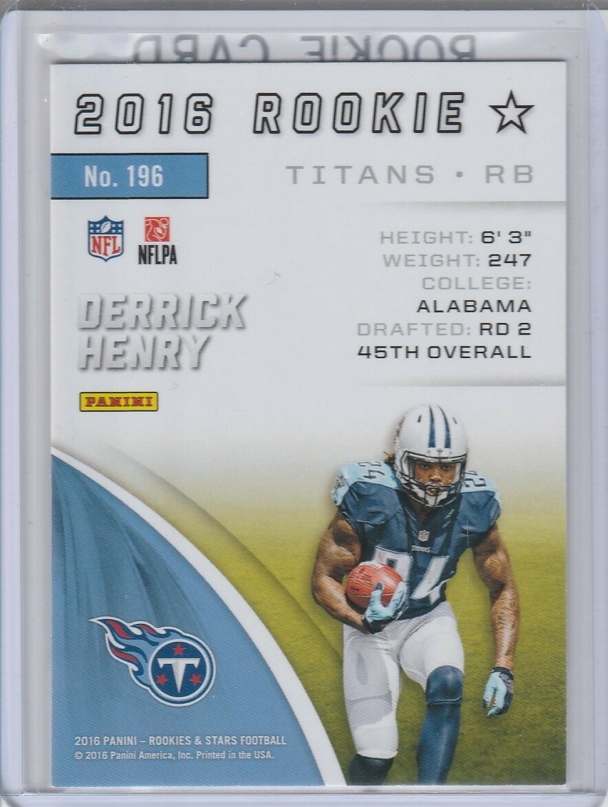 DERRICK HENRY　デリック ヘンリー　サインカード　AUTO　NFL Derrick Henry Rookie RC 2016 Limited #103 RPA Patch Auto