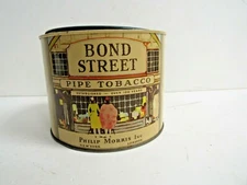 Vintage Philip Morris Inc. Bond Street Pipe Tobacco Empty Can