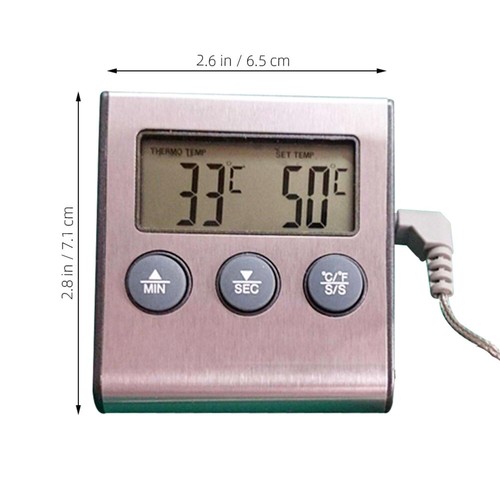 Fleischthermometer, digitales Thermometer, Ofenthermometer, Timer mit - Bild 5 von 5