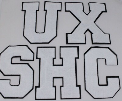 Large 8 Inch Chenille Letters w/ Black Background: Pick Your Letter / Color