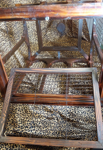 Large Dome Top Wood and Metal Wire Birdcage - Picture 9 of 12