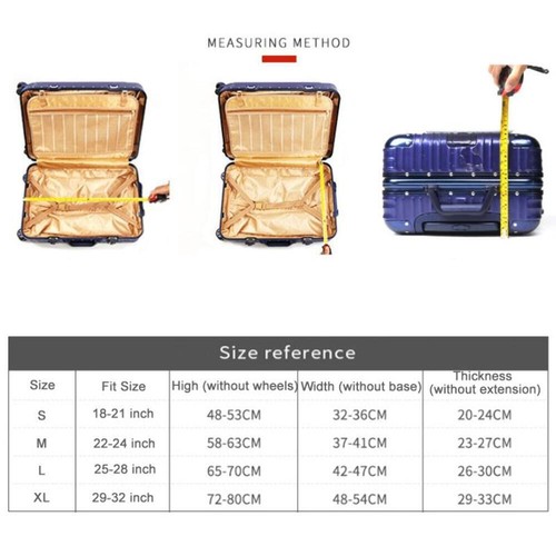 Stretch Luggage Protective Cover - Durable & Dust-Proof - Size M - Orange Red - Picture 4 of 15