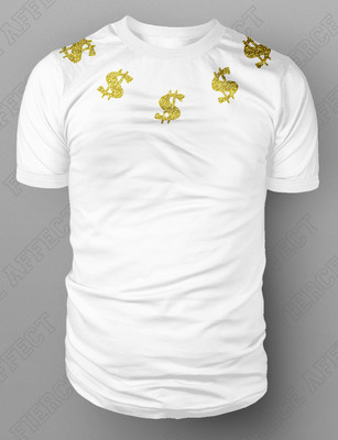 Dollar Sign Glitter Gold Bling Hip Hop Swag Dope Money Hipster $ T-shirt S-XXL