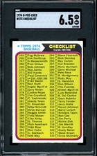 1974 OPC O PEE CHEE BASEBALL #273 Checklist 265-396 SGC 6.5 EX-NM+ Unmarked Card