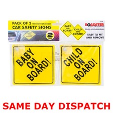 Baby/Child on Board Car Signs 'P' and 'L' Plate w/ Suction Cup Warning Safety