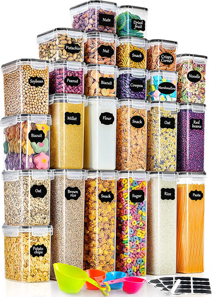 Gomaihe Vorratsdosen 25 Set Aufbewahrungsbox KüChe Organizer, Luftdicht Vorratsb-image