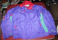 Vtg 90s Columbia Bugaboo Retro Windbreaker Ski Jacket Mens Large Radial Sleeve