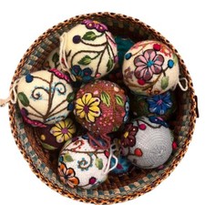 Embroidered Crochet Ornaments
