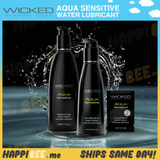 Wicked Aqua SENSITIVE Water Lubricant H2O Naturals Jelly Glide Sex Lube Gel
