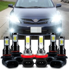 For Toyota Corolla 2009-2013 Combo LED Headlight High/Low Beam Fog Light Bulb