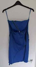 Be Beau Royal Blue Bodycon Dress Size 14 - Zip Detail Mini Cocktail Party Strapl