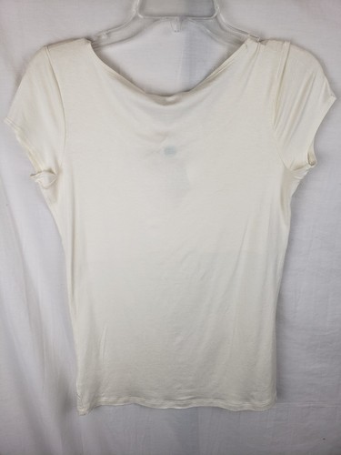 NWT Charlotte Russo Beige Short Sleeves Shirt Sz L - Picture 4 of 7