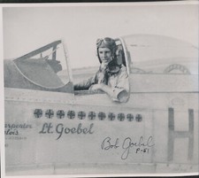 Bob Goebel signed photo, WWII Ace