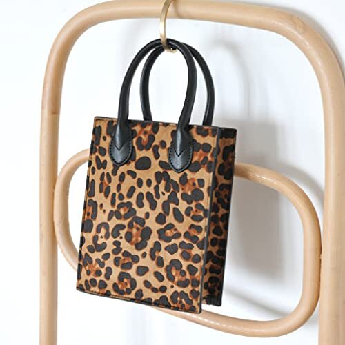 Women's Leopard Print Tote Bag - Faux Fur Shoulder Handbag, Crossbody Purse For Travel, Work & Casual Use - View #5