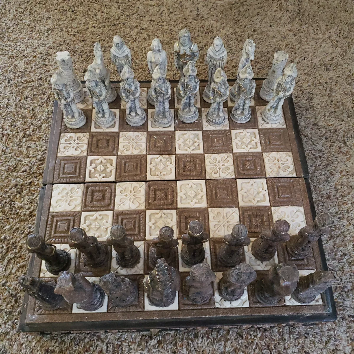 Recycled Auto Part Pre-Hispanic Battle Chess Set